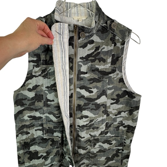 Mystree Camo Army Vest 100% Cotton Trendy Stylish Streetwear Women's Size Large - Picture 10 of 14
